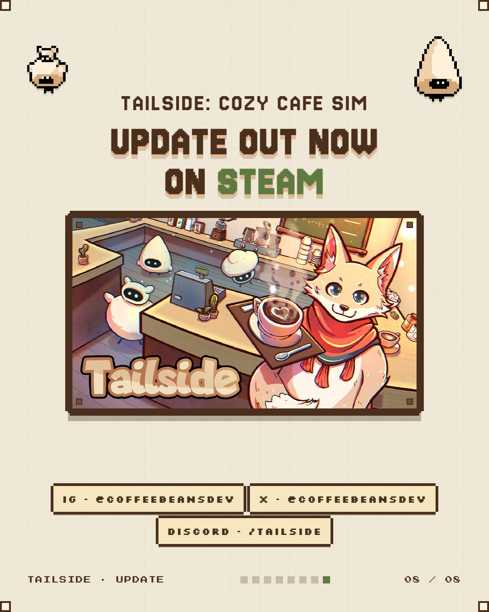 Coffee Beans 🦊 Tailside (OUT NOW on Steam!) tweet media
