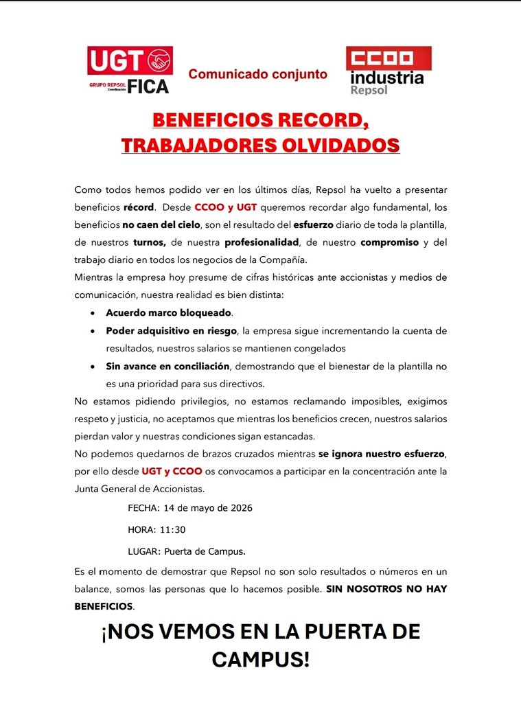 CCOO Grupo Repsol tweet media