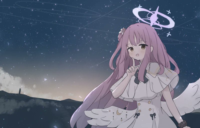 mefu先生（@meru1178）にskebで描いていただいた幻想的なミカ、何度