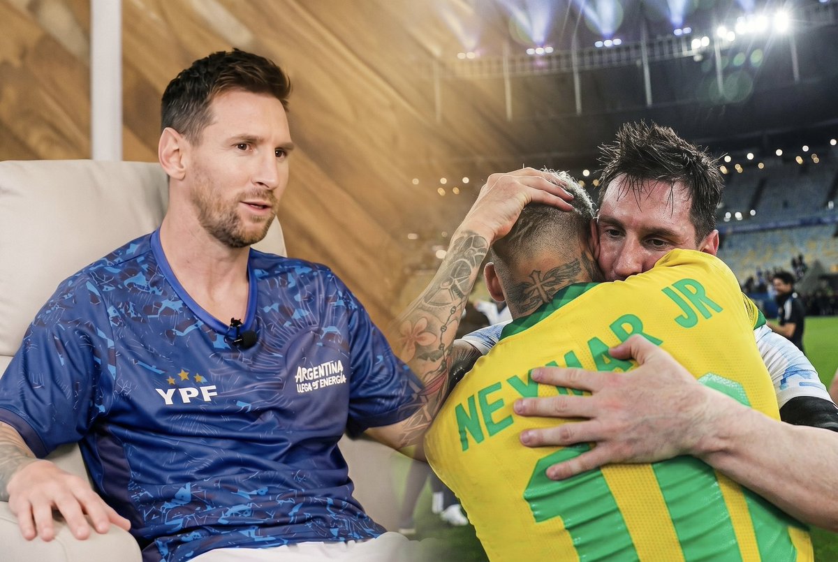 Messi, sobre o Neymar ir pra Copa do Mundo:

“Eu adoraria que ele fosse e que coisas boas acontecessem com ele porque ele merece. Em Copas do Mundo, sempre queremos que os melhores jogadores estejam lá. E enquanto o Ney estiver por aí, sempre será um deles.”