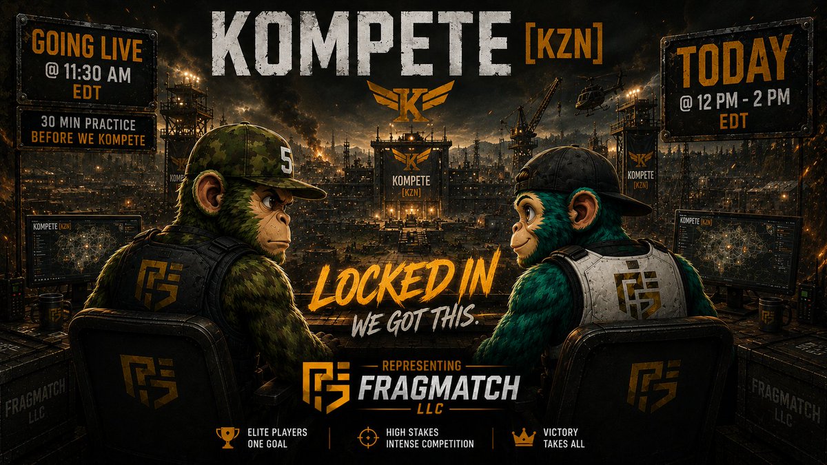 theCPTFIVE's tweet photo. We are going live at 1130AM EDT on @blaze_stream for the [KZN] @KOMPETEgame tournament. 

First time back for almost 6 months, coming in hot!

Lets win this! Lets show KOMPETE, we are still here!