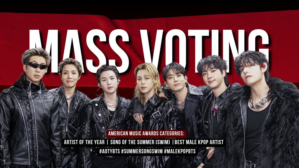 [🔥🚨] AMA FINAL MASS VOTING 

Vote using every accounts you have, don’t forget to vote both via Instagram and website, look for another extra than usual, voting ends at 4AM KST later. Stay with us until the end ARMY 💜

🗳️ vote.theamas.com
🗳️ instagram.com/p/DXHH2kplOBV/…
🗳️