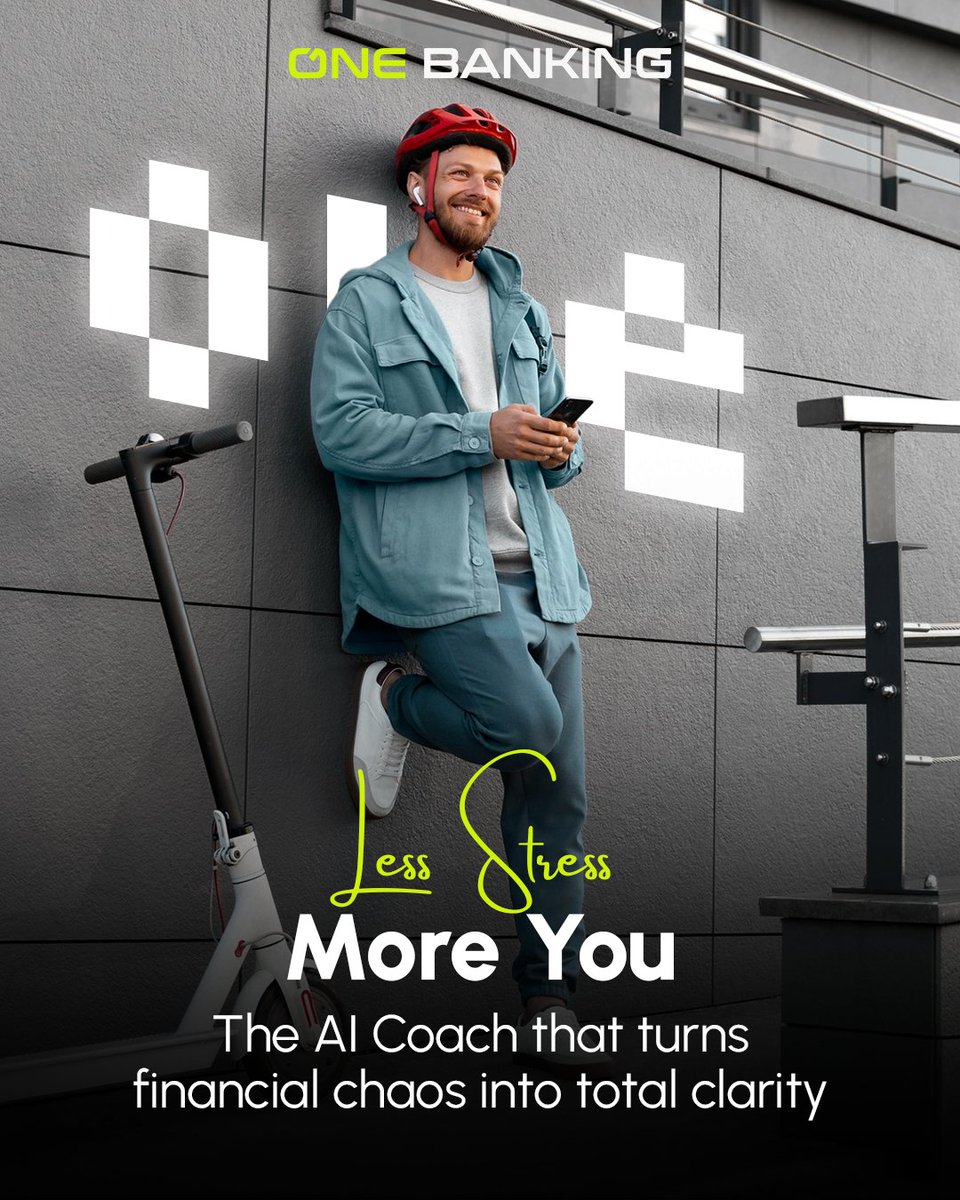 onebanking_app's tweet photo. Your bank works for itself. oneBanking's AI Coach works for you.

It knows your habits. It tracks your goals. It wants you to win.

This is not banking. This is a completely different relationship with your money.

This is not banking. This is a completely different relationship with your money. Join the Waitlist. Be among the first to get exclusive access.
👉 https://t.co/T9ki55EQuN

#oneBanking #AICoach #Fintech #MoneyMindset
