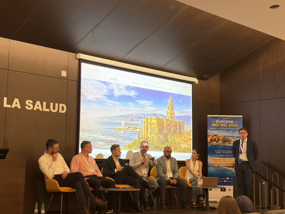 FEP_UDC's tweet photo. La Facultad de Enfermería y Podología participó en Málaga esta semana en la ENPODHE General Assembly 2026 el 6 de Mayo 2026 y entre el 7 y 8 de mayo ENPODHE Meeting 2026. https://t.co/T3V2vxKfxf