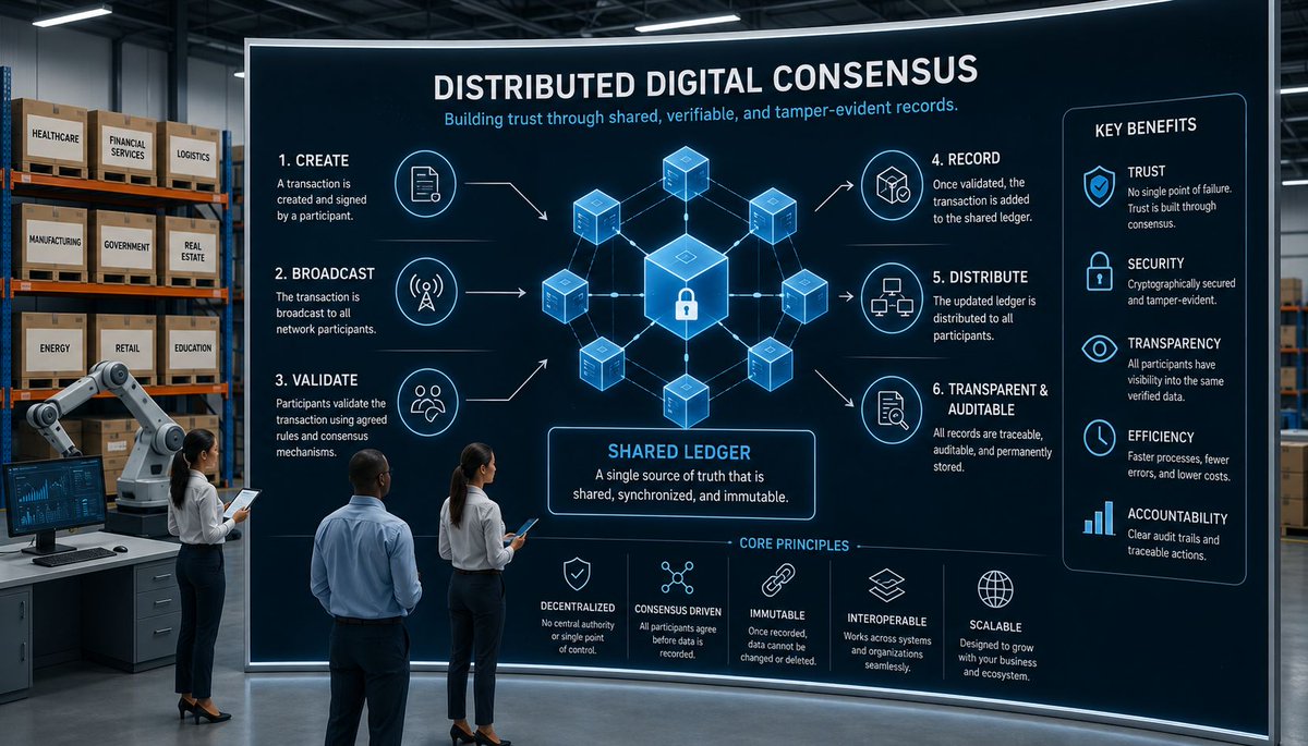 decenthands's tweet photo. Blockchain isn’t just about crypto.
Every inspection, sign-off, or maintenance check can create a unique digital fingerprint that’s extremely difficult to alter afterward.
Walmart used this logic to reduce food traceability checks from nearly 7 days to 2.2 seconds. https://t.co/i1bt0RSOYP