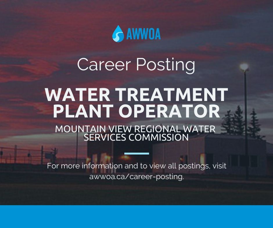 awwoa's tweet photo. Mountain View Regional Water Services Commission is searching for a Water Treatment Plant Operator to operate a Level III ultra filtration water treatment plant and Level I regional water supply line.

For more information, visit our website: https://t.co/filRfrusQk https://t.co/Uz3lhkeRvQ