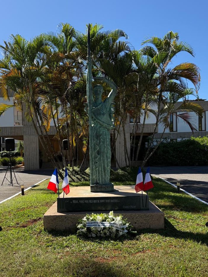FRDefenseBRASIL's tweet photo. 🇫🇷🇧🇷 Neste 8 de maio, data da Vitória de 1945, o ministro-conselheiro reuniu os agentes da Embaixada para uma cerimônia de comemoração.
A ocasião evocou memória, liberdade e o compromisso coletivo de lutar pela paz.🕊️

#VEDay https://t.co/QC8YmT0m90