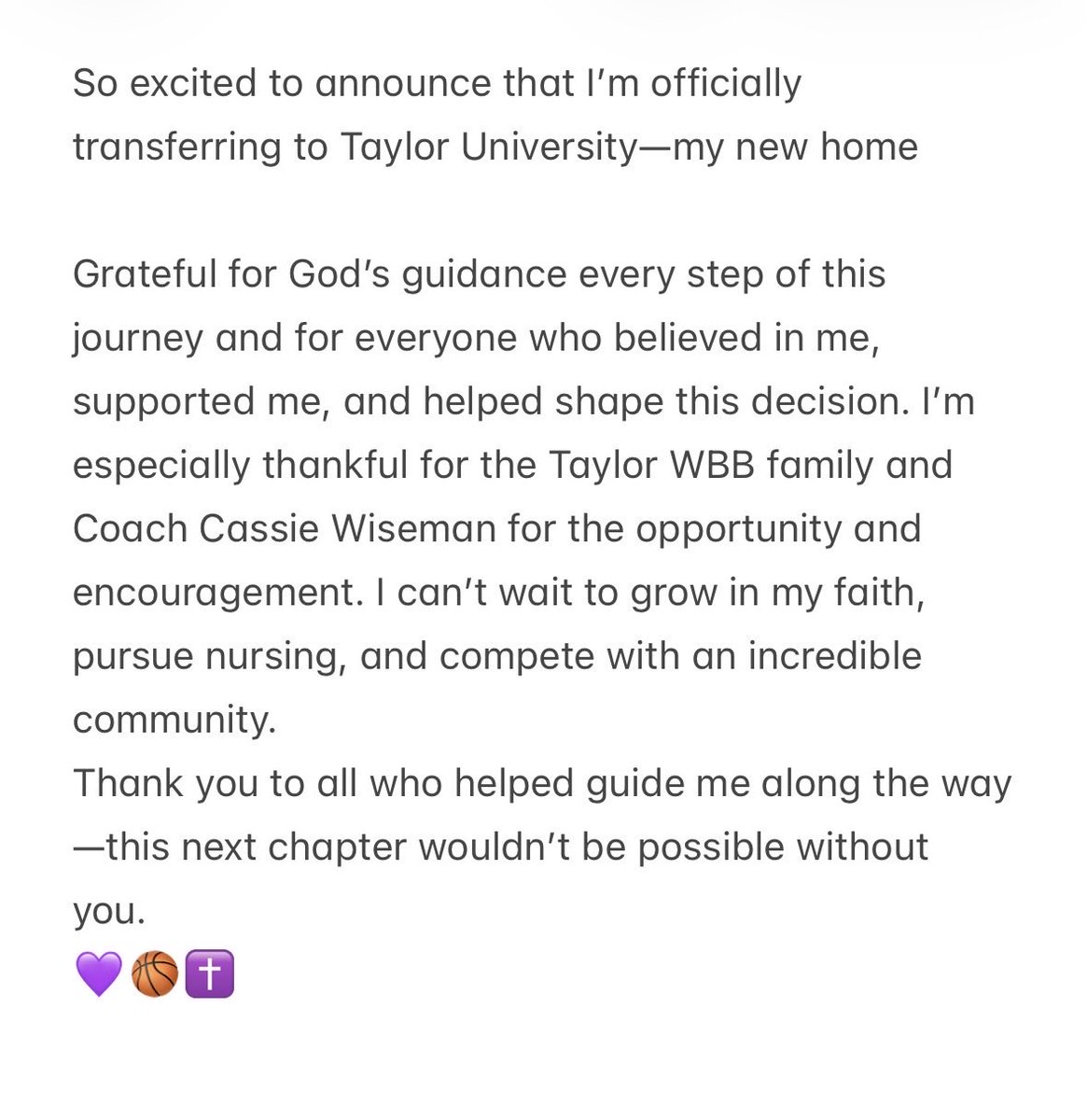jordanmueller__'s tweet photo. Beyond excited for this new chapter!! 

#MyNewHome #TaylorUniversity #TaylorWBB #CoachCassieWiseman #Committed #ChristianEducation #CalledToServe #FutureNurse #NursingMajor #FaithJourney #GratefulHeart https://t.co/Xd7BELfl6T