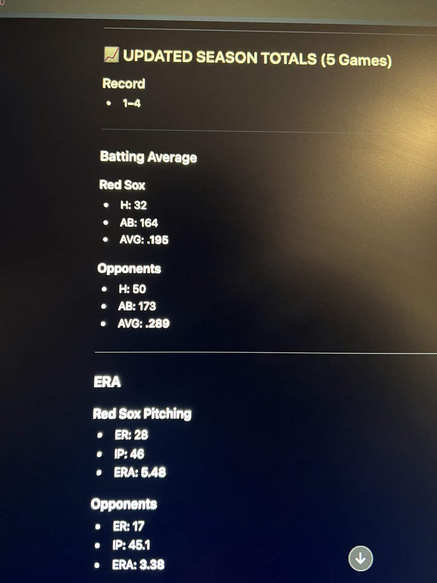 StoneBirdApp's tweet photo. @redsoxstats They hit .195 when I go https://t.co/RAHFxSl8nH