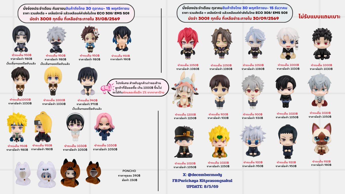 โมมุ✰ ขายนั่งจ๋อง ฟิกเกอร์ ฟุวะ สแตนดี้ | รับพรี tweet media