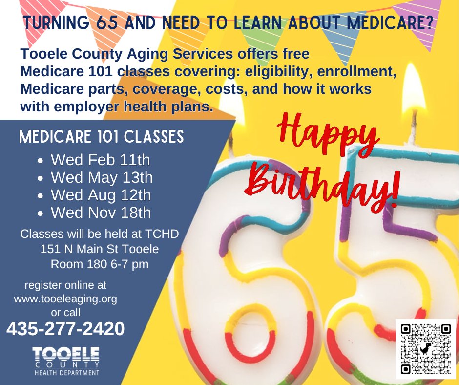 TooeleHealth's tweet photo. Medicare is complicated. We help make it easier. Join us for Medicare 101 on 5/13 at 6:00 p.m. to learn the basics, get your questions answered, and feel more prepared. https://t.co/TuGHOdhgFw