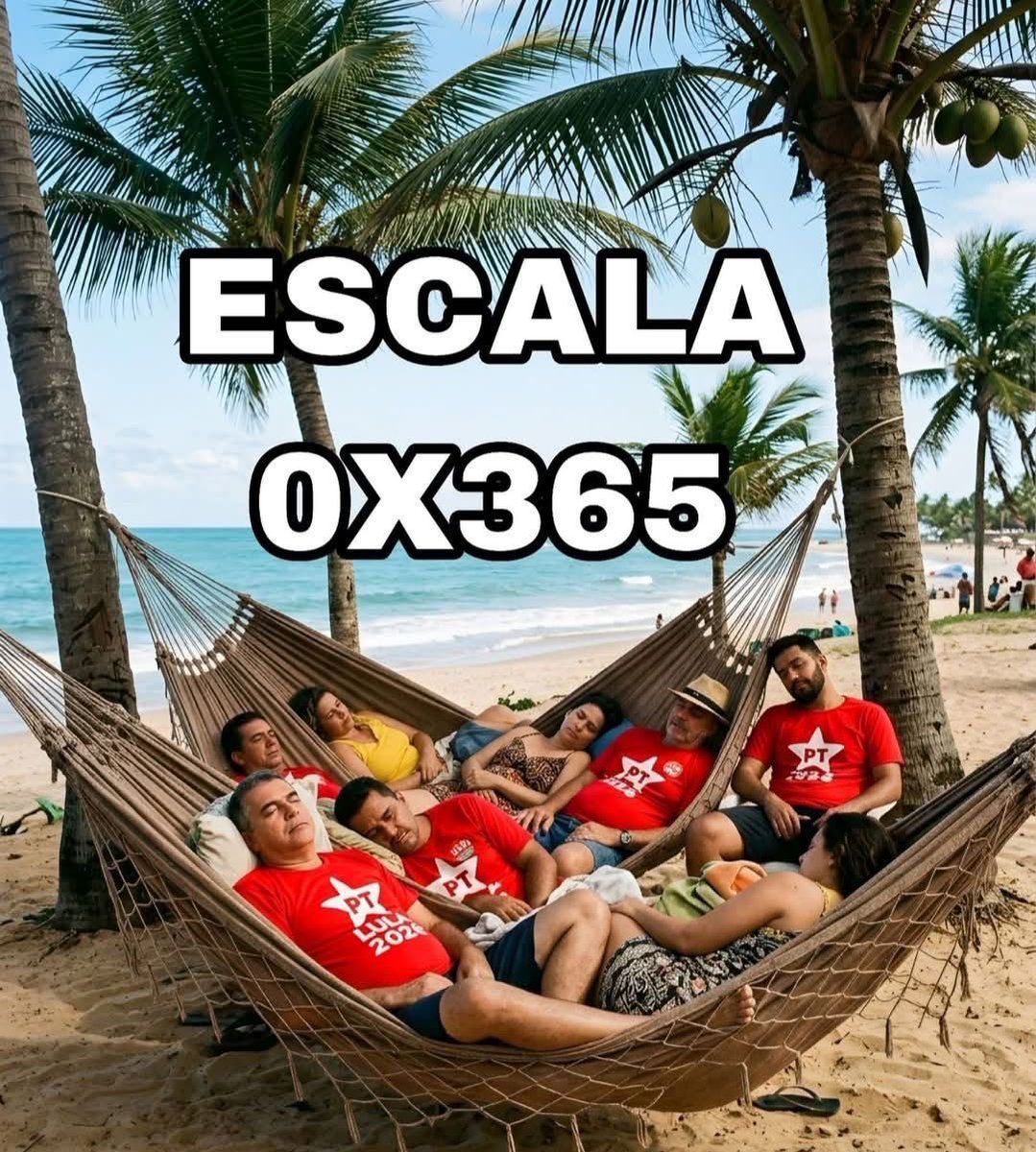 ESCALA DE TRABALHO SONHO DA ESQUERDA! 0 X 365