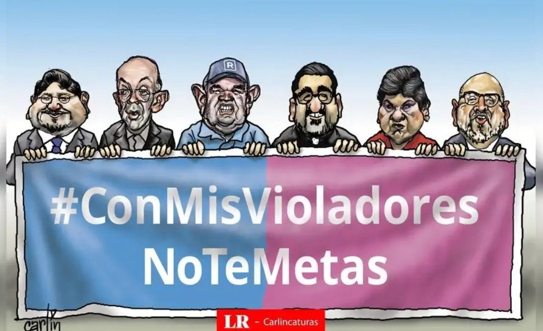 El gran #Carlin dibujando la gran hipocresía de los falsos moralistas y falsos cristianos/católicos como <a href="/rlopezaliaga1/">Rafael López Aliaga</a> <a href="/NormaYarrowL/">Norma Yarrow</a> <a href="/PolloFarsantePe/">Beto Ortiz</a> y demás escorias humanas.