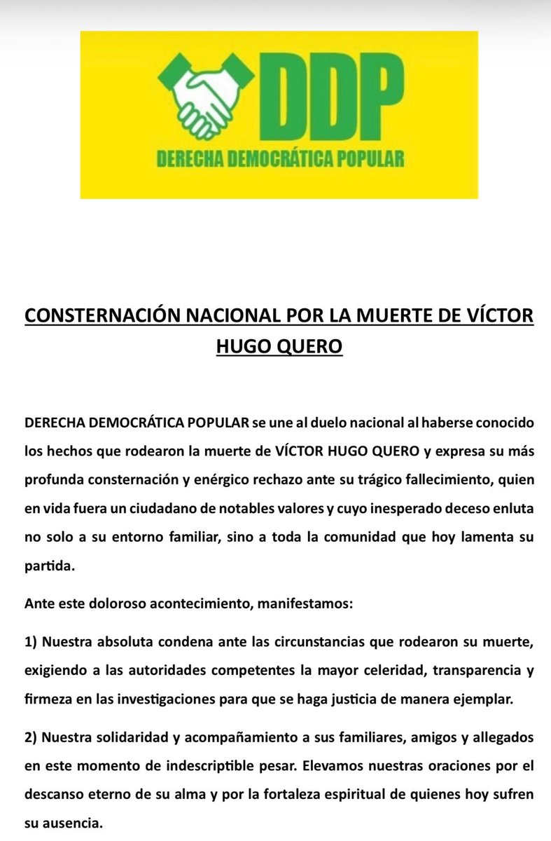 DERECHA DEMOCRÁTICA POPULAR tweet media