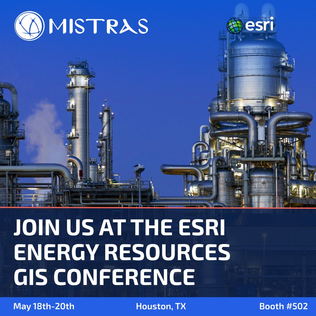 MISTRASGroup's tweet photo. Join MISTRAS at the Esri Energy Resources GIS Conference from May 18th to May 20th at the George R. Brown Convention Center in Houston, Texas!

Connect with us to learn how our GIS and data services can help you achieve unparalleled asset visibility and data-backed insights.

𝐓𝐞𝐜𝐡𝐧𝐨𝐥𝐨𝐠𝐲 𝐃𝐞𝐦𝐨: "𝐏𝐢𝐩𝐞𝐥𝐢𝐧𝐞 𝐚𝐧𝐝 𝐓𝐚𝐧𝐤 𝐂𝐨𝐧𝐬𝐞𝐪𝐮𝐞𝐧𝐜𝐞 𝐌𝐨𝐝𝐞𝐥𝐢𝐧𝐠 𝐚𝐧𝐝 𝐑𝐞𝐠𝐮𝐥𝐚𝐭𝐨𝐫𝐲 𝐂𝐨𝐦𝐩𝐥𝐢𝐚𝐧𝐜𝐞 𝐔𝐬𝐢𝐧𝐠 𝐀𝐫𝐜𝐆𝐈𝐒 𝐏𝐫𝐨"
• Tuesday, May 19 at 10:00 AM
𝐓𝐞𝐜𝐡𝐧𝐨𝐥𝐨𝐠𝐲 𝐃𝐞𝐦𝐨: "𝐀 𝐐𝐮𝐚𝐧𝐭𝐢𝐭𝐚𝐭𝐢𝐯𝐞 𝐀𝐩𝐩𝐫𝐨𝐚𝐜𝐡 𝐭𝐨 𝐏𝐫𝐢𝐨𝐫𝐢𝐭𝐢𝐳𝐢𝐧𝐠 𝐂𝐚𝐩𝐢𝐭𝐚𝐥 𝐌𝐢𝐭𝐢𝐠𝐚𝐭𝐢𝐨𝐧 𝐏𝐥𝐚𝐧𝐬"
• Tuesday, May 19 at 2:00 PM
• Wednesday, May 20 at 9:00 AM

#MISTRAS #Esri #GIS #DataSolutions #Energy #Pipelines