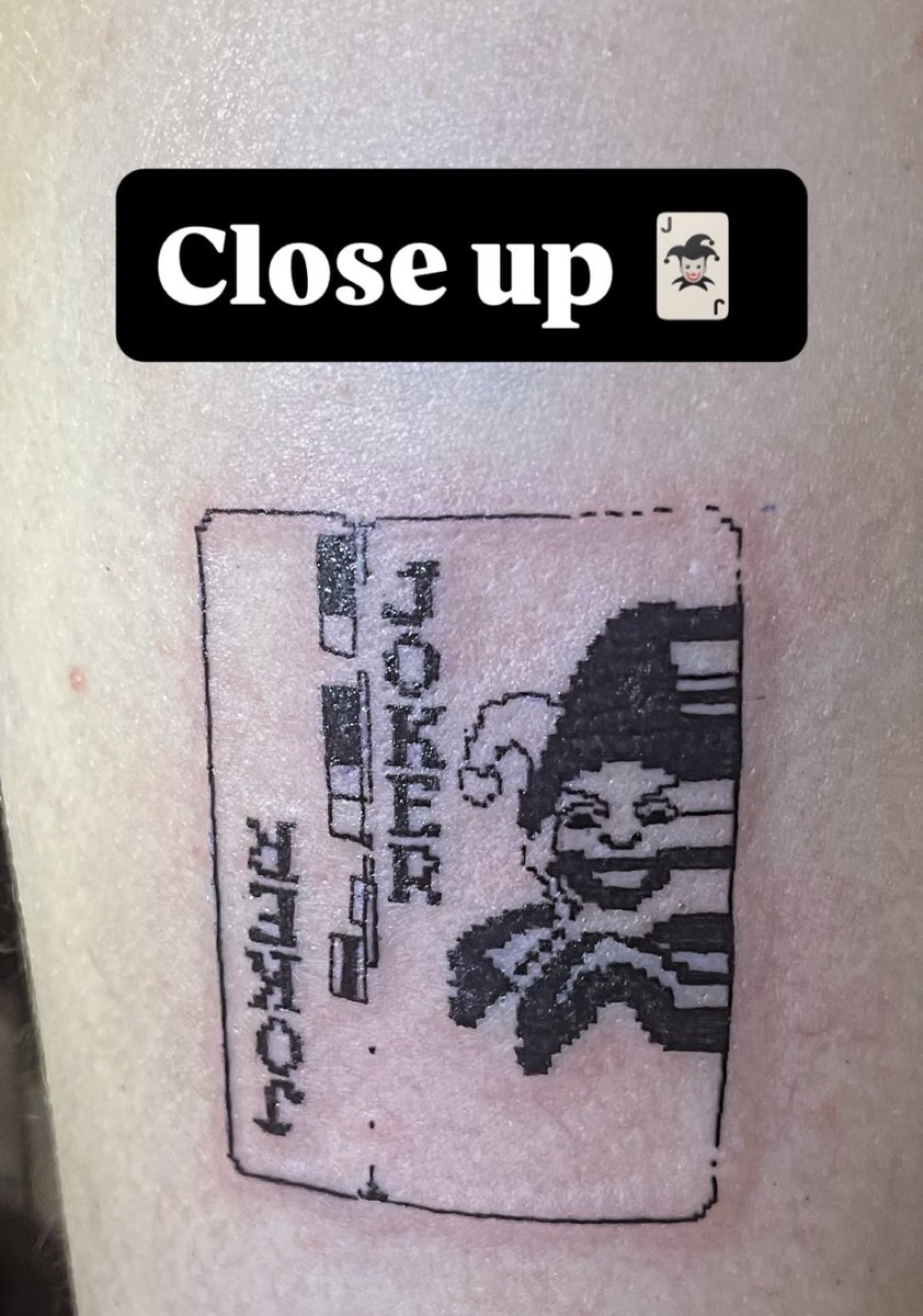 sweatergoo's tweet photo. new tatt, #balatro https://t.co/C3aiEx27jY