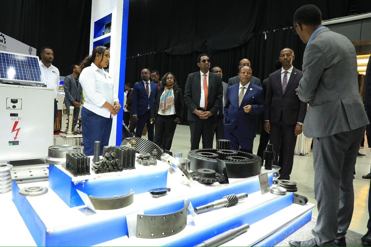 TayeAtske's tweet photo. Visited the “Made in Ethiopia” Expo 2026 organized by the Ministry of Industry. Glad to see machineries produced in #Ethiopia; multi purpose boats, electric vehicles, high-quality construction materials, agro-processed goods, premium leather and textile products and more. https://t.co/d70BnMNRv5