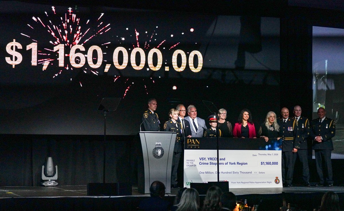 YRP's tweet photo. York Regional Police Celebrates Police Appreciation Night by Raising $1.16 Million for Local Organizations 

Full details here: https://t.co/NmNz84GTS8 https://t.co/AB2xffnMFZ