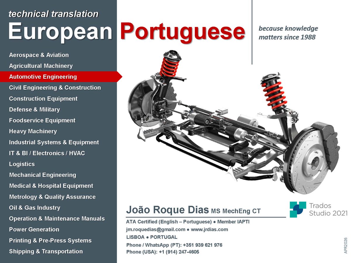 PORTranslation's tweet photo. Need translation into Portuguese for your AUTOMOTIVE documents? I can help: https://t.co/RB0zI8aclb https://t.co/LlZ965xaTh