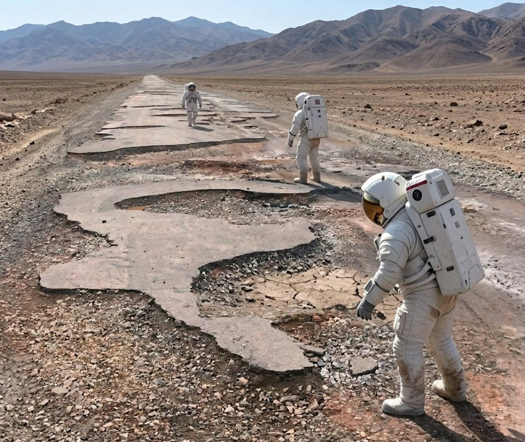 roxie_ug's tweet photo. 3 Astronauts landed in one of the roads in Uganda thinking it's mars. https://t.co/aqd5H9PQ6L