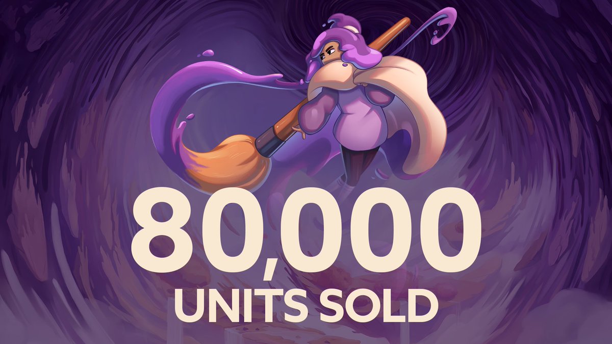 Our first ever game sold over 80,000 units in less than 6 months.

It might not be the typical 1,000,000 units sold in 2 days twitter headline but we are still very proud of what we achieved so far! 

Thanks to every single one of you who bought Constance, here's to 100k next!💜
