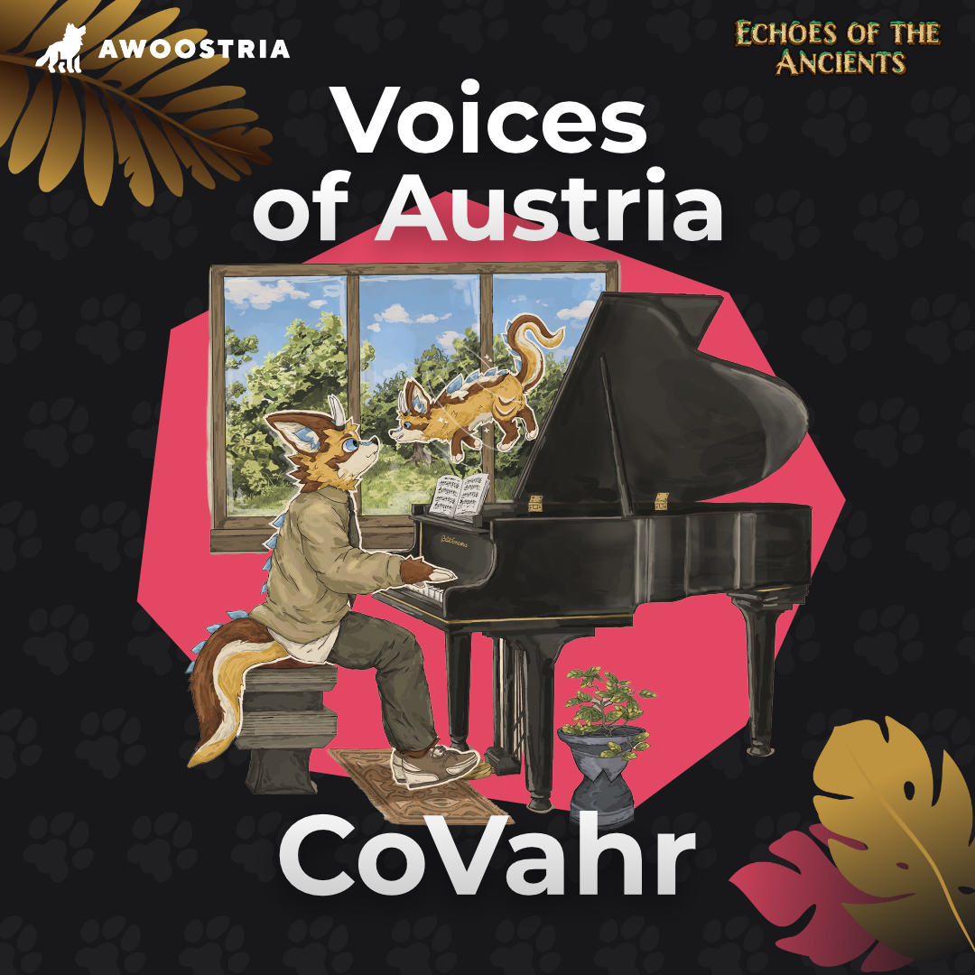 Awoostria's tweet photo. 🌟 Voices of Austria 2026 🌟
Every year, we plan to uplift local talent's voice and give them the spotlight! 🇦🇹

It is our pleasure to announce that @CoVahr_Fox, furry musician 🦊🐉🎹, and @karpour, cartoon artist 🎨 and fursuit maker 🪡, will be the Voices of Austria 2026! https://t.co/wgQoQpO5CS