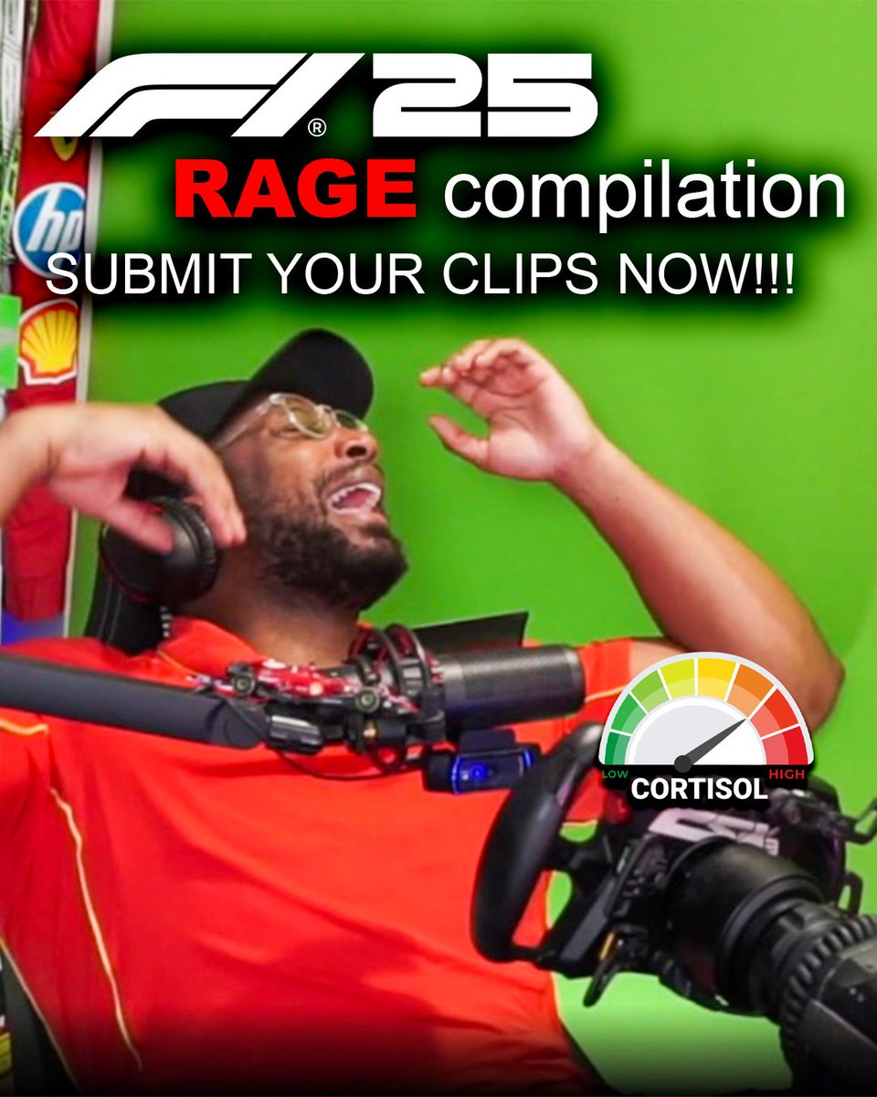 KrisBrondum's tweet photo. F1 25 Rage Compilation: NEXT WEEK! ⌛
Clip Submission in replies ⤵️ https://t.co/EUEEJxtuKt