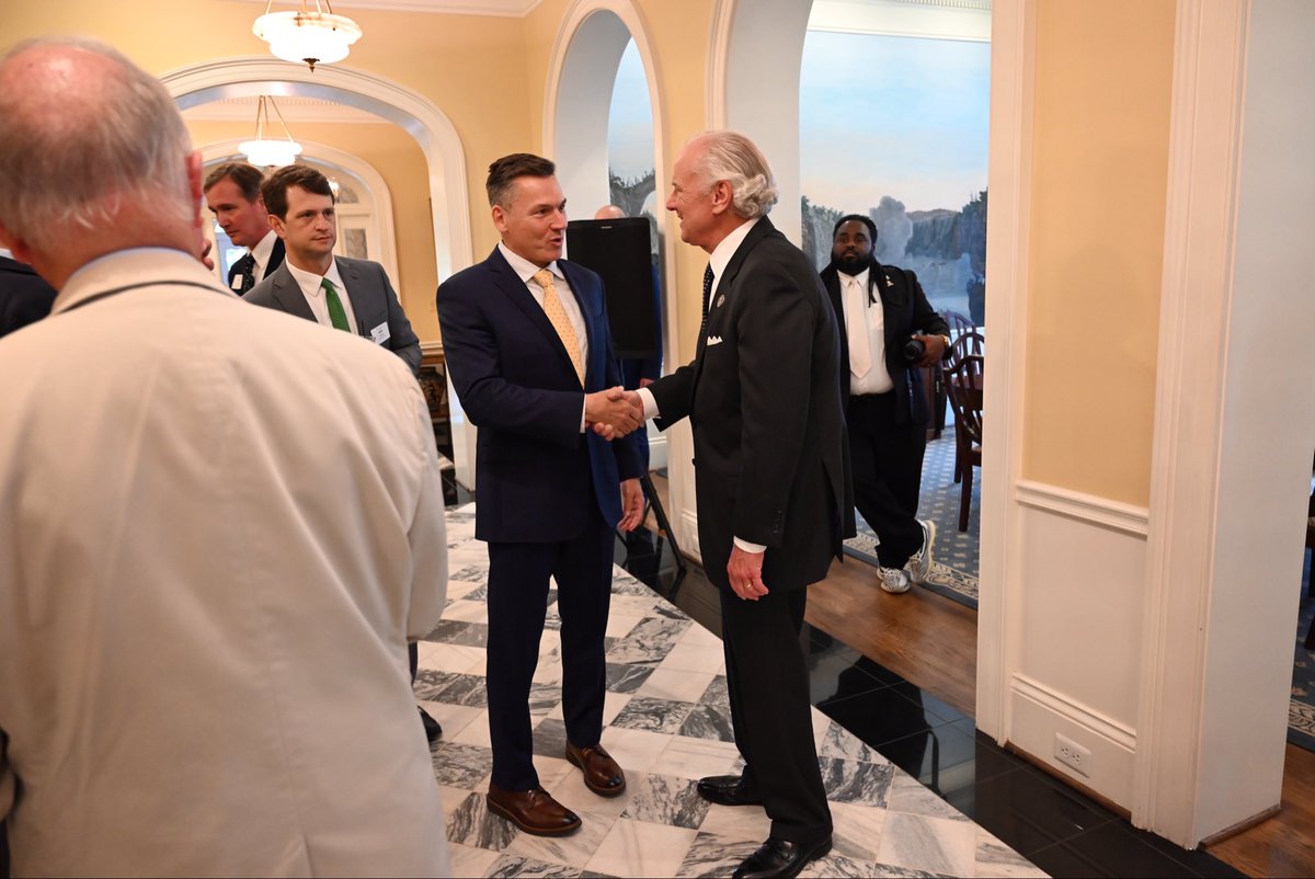 SCManufacturers's tweet photo. Thank you to Governor @henrymcmaster and the first lady for hosting our Strategic Investors Reception this week.

Over the past nine years, there has been no greater champion of South Carolina’s business community, and his leadership has helped make South Carolina one of the best states in the country to do business.
