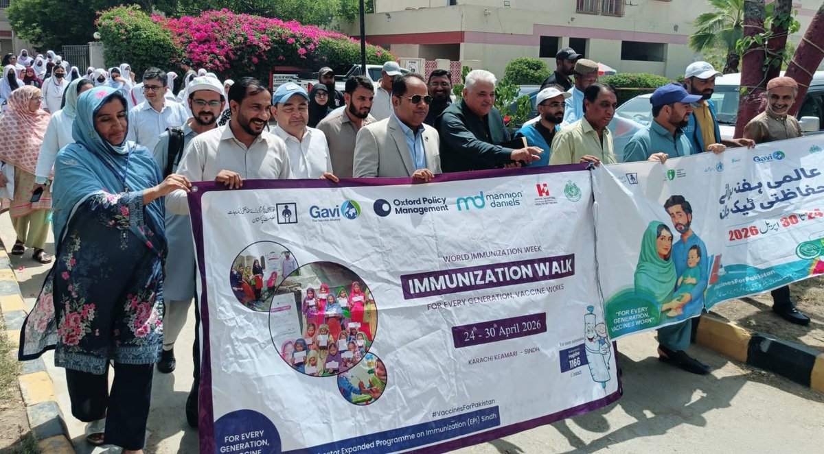 Indus_CHD's tweet photo. Celebrating #WorldImmunizationWeek 2026, @IHHN_PK  HPV team led advocacy efforts across 9 districts in Sindh to strengthen public health.

From Keamari to Sanghar, we’re integrating life-saving vaccines into routine care. Gratitude to @Gavi &amp; partners for their support. https://t.co/DWYLMXndQx