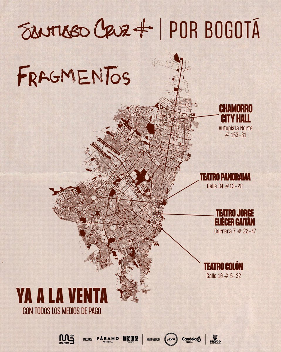 SantiCruz's tweet photo. Bogotá, nos vemos en septiembre. 🎤

5 noches! 5 shows distintos! Una sola historia contada en fragmentos. Hay canciones que nacieron para llenar teatros, otras que solo se entienden en voz baja, y algunas que necesitan una orquesta entera para respirar como deben.

Esta vez no quise escoger. Quise contarlo todo. ¡Nos vemos!

Entradas Aquí 🎟️🔗 https://t.co/647SEl4jxX