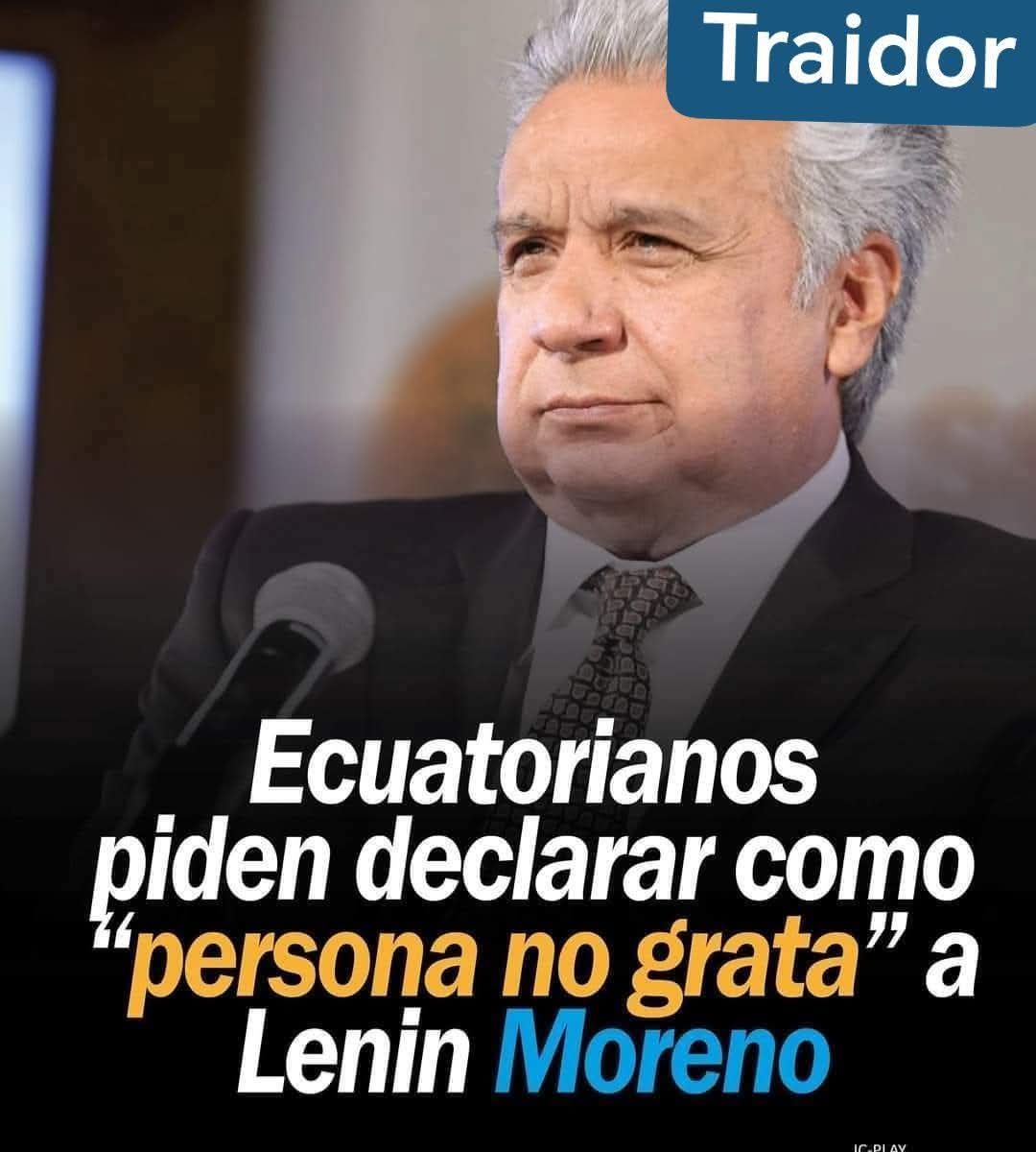 Así como trajeron al fiscal colombiano, ahora traen a <a href="/Lenin/">Lenín Moreno</a> traidor bazofia Moreno.
 🇪🇨 Ya no les cree...