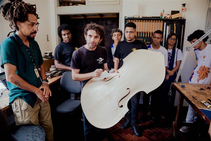 UNDP's tweet photo. In Salvador, Brazil, @NEOJIBA trains youth in the art of repairing instruments: luthiery.

From workshops to international mentorship, participants gain skills and confidence that can provide both a livelihood and a sense of purpose. https://t.co/n9XQlpD9ih https://t.co/wnMBgpAqnD