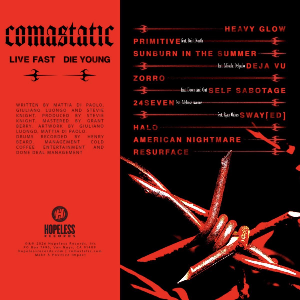 coldcoffeeent's tweet photo. @comastatic ALBUM OUT NOW ❤️‍🔥 [LIVE FAST DIE YOUNG] https://t.co/iTN9OZUif7