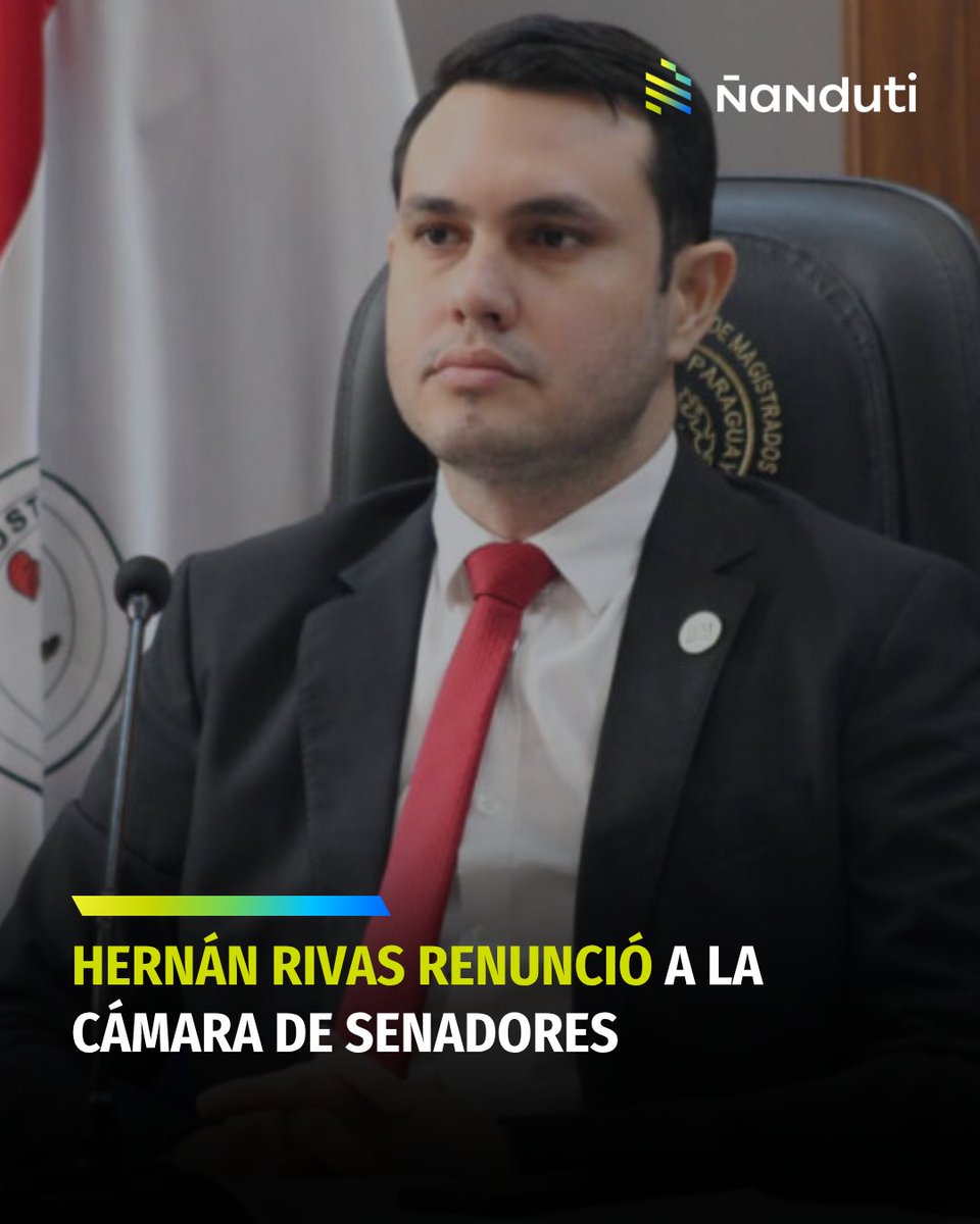 #AHORA | Hernán Rivas presentó su renuncia a la Cámara de Senadores

Esto se da durante el escándalo que lo salpica por el caso de presunto título falso. 

Vía <a href="/ElRolfi_Py/">𝑹𝒐𝒅𝒐𝒍𝒇𝒐 𝑮𝒐𝒏𝒛𝒂𝒍𝒆𝒛 𝑯 #𝟐𝟑</a> #Ñanduti