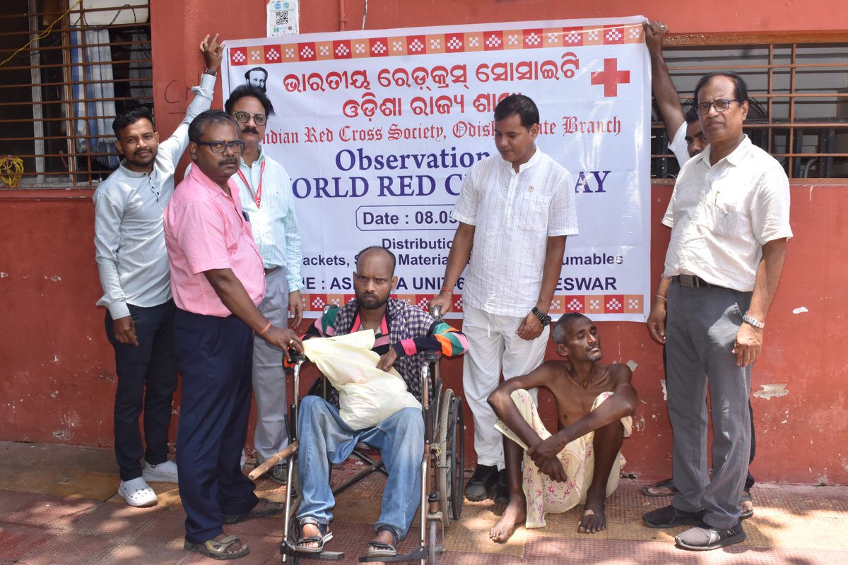 OdishaRed's tweet photo. On the eve of #WorldRedCrossDay2026, IRCS-OSB distributed Nutrition Food, Study Materials &amp; Daily Consumables to the inmates of Ashraya, Unit-6, BBSR; Adruta, Khordha; &amp;  Ananda Ashram, Patia, BBSR, spreading the message of compassion and care under the theme “United in Humanity. https://t.co/XwafV7r1LY