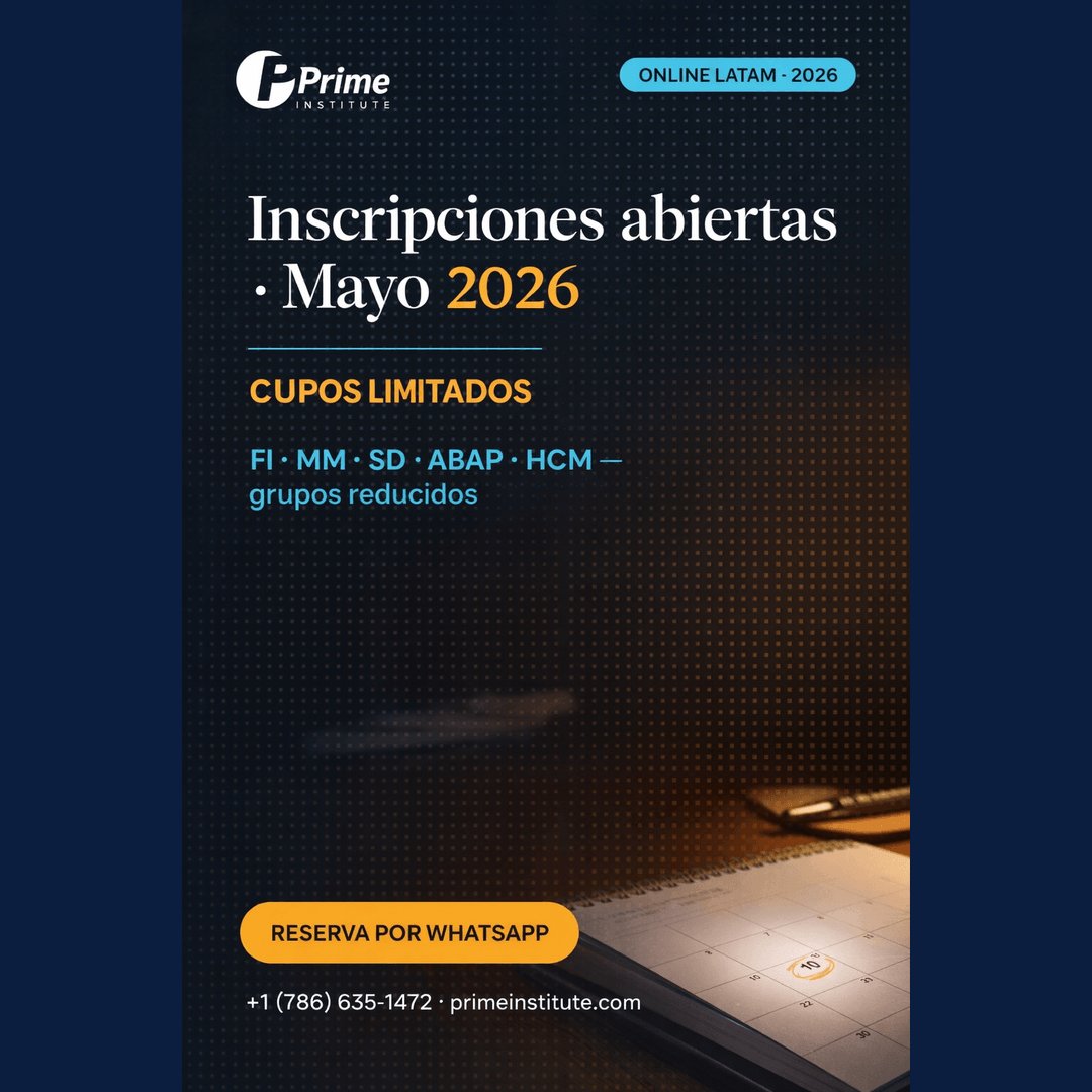 primeinstitute_'s tweet photo. 📣 Abrimos cupos para Mayo 2026.

📲 "INFO SAP" al WhatsApp +1 (786) 635-1472
#SAP #ConsultorSAP #SAPLATAM https://t.co/Yo1kLiNExU