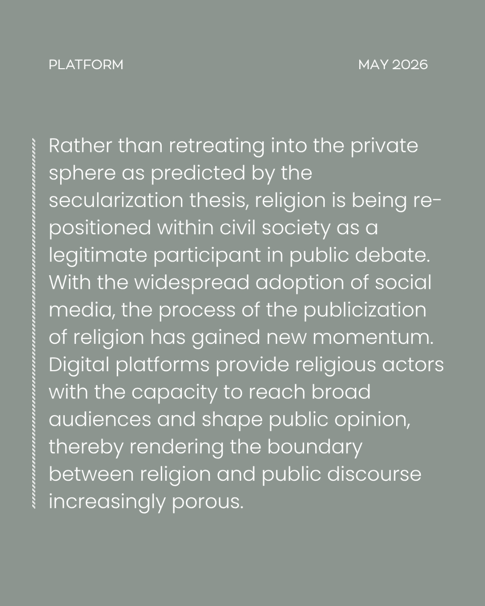 platform_ilke's tweet photo. “Instead of strengthening a secular and deliberative public reason, social media generates epistemically isolated discourse spaces in which each community transforms its own internal world into a “public.” Among these spaces, the most populated and least analyzed is the Islamist-conservative form of publicness.”

Yunus Yeşil (@yunusyesil_)wrote for The Platform.
https://t.co/I2lNFOXdnF