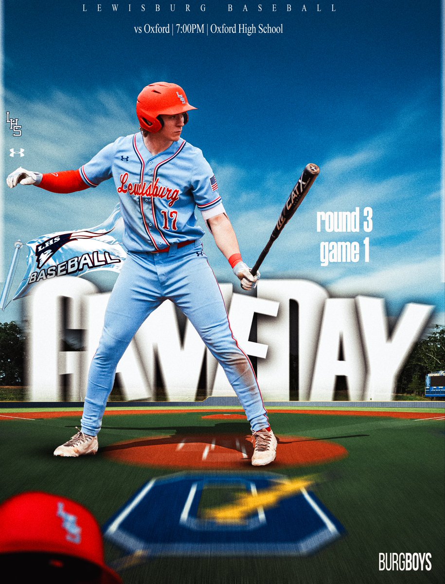 TheBurgbball's tweet photo. 🚨Gameday🚨 

Your Patriots travel to Oxford tonight for game 1 of the North Half series. First pitch is set for 7pm @TheBurgSports 

#writethebook https://t.co/LR9c4eQwWK