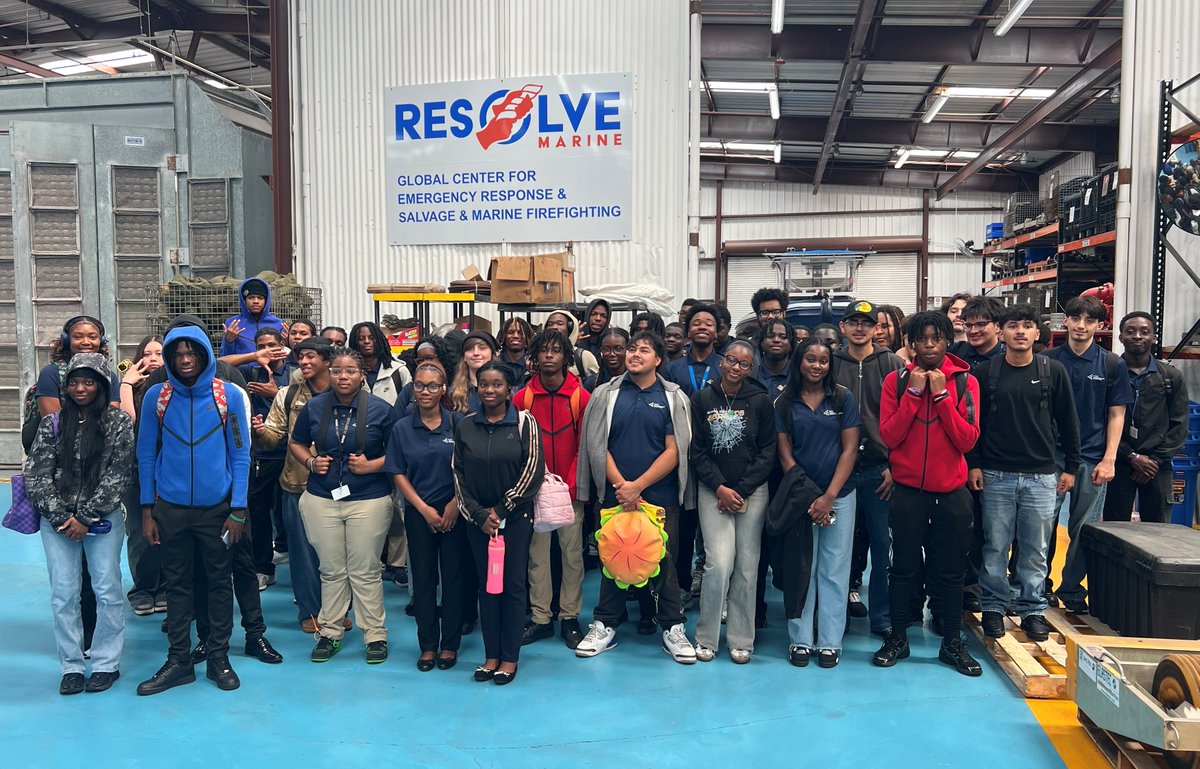 resolvemarine's tweet photo. We welcomed @JASouthFlorida students at @ResolveMarine for an inside look at careers in the marine industry. During their visit, students toured our facility, including the dive warehouse. #ResolveMarine #JuniorAchievement #MarineCareers #CommunityImpact #CommercialDiving https://t.co/ZzmSOnAEKt