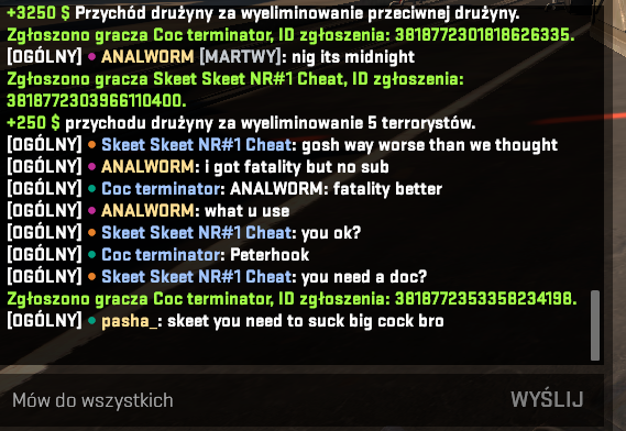 tsghrffs's tweet photo. Cheaters laughing spitting on each other who have better cheats. @CounterStrike What do you thing about it? https://t.co/9GJcPLLyZv