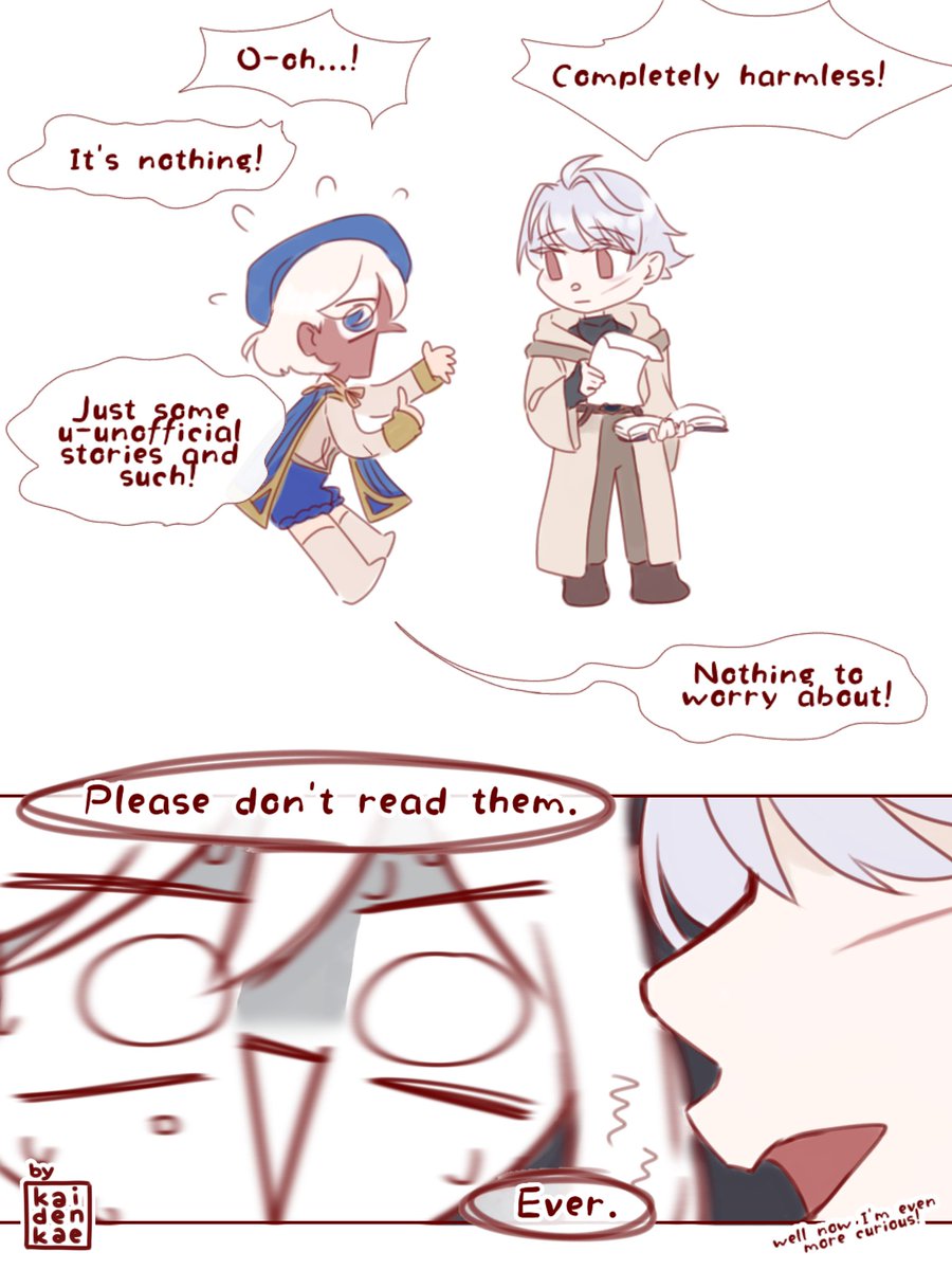 Kaidenkae's tweet photo. So... I WAS working... and then a Frieren collab came up and I re-downloaded my guilty pleasure @AFK_Journey 🤓✨️ Just finished the Tower of Memory Season which has been my FAVORITE BY FAR😭💕❤️-- and then I felt the compelling need to draw this scene. Love you, Cassadee🤣 https://t.co/5kpWiBSbYL
