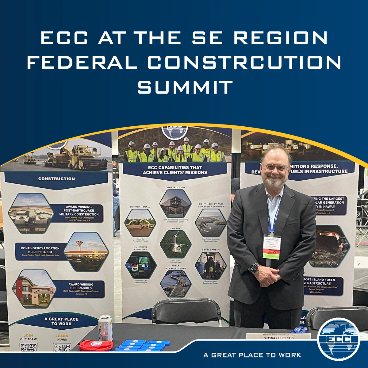 ECC_Corp's tweet photo. Thanks to the NC Military Business Center for a great Southeast Region Federal Construction, Infrastructure, and Environmental Summit in Wilmington. We enjoyed connecting with government and industry partners and learning about opportunities across the Southeast. https://t.co/CSScSAHxeo