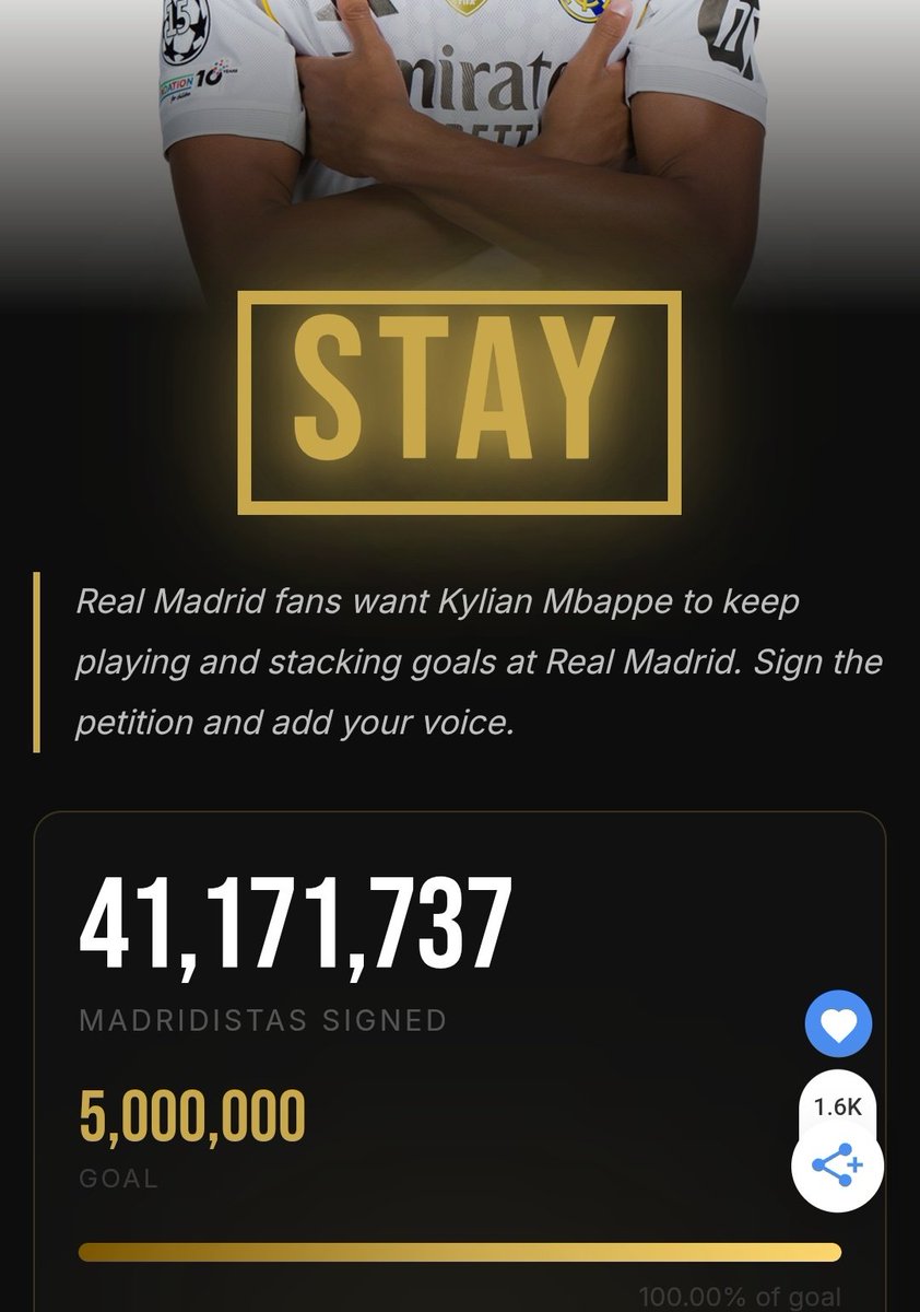 Footbltz's tweet photo. MBAPPE Out Petition Vs Stay Petition
 
OUT Petition is leading with 8 million signatures until now.

Have you signed? https://t.co/zRdlqZNCuX