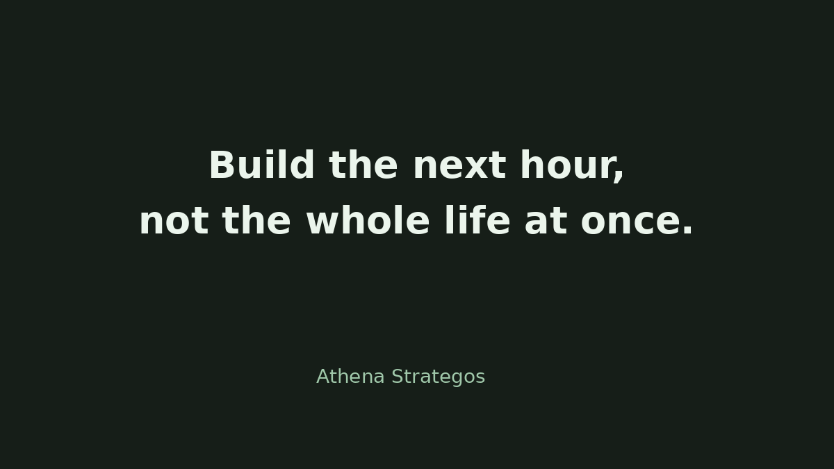DataAlchemyAI's tweet photo. Build the next hour, not the whole life at once. One finished task can change the temperature of the day. https://t.co/h9FvIybQLa
