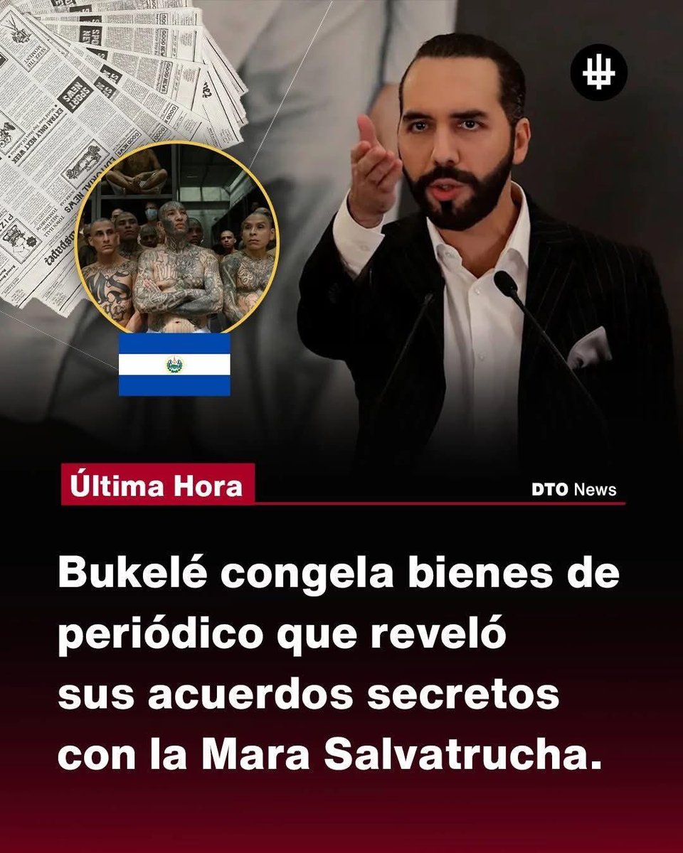 🚨🇸🇻 El Salvador se hunde bajo el peso de un autoritarismo que ya no disimula. El reciente congelamiento de cuentas y bienes a los socios de El Faro no es un proceso legal legítimo, es un acto de venganza política.

Nayib Bukele ha pasado de la propaganda en redes a la asfixia