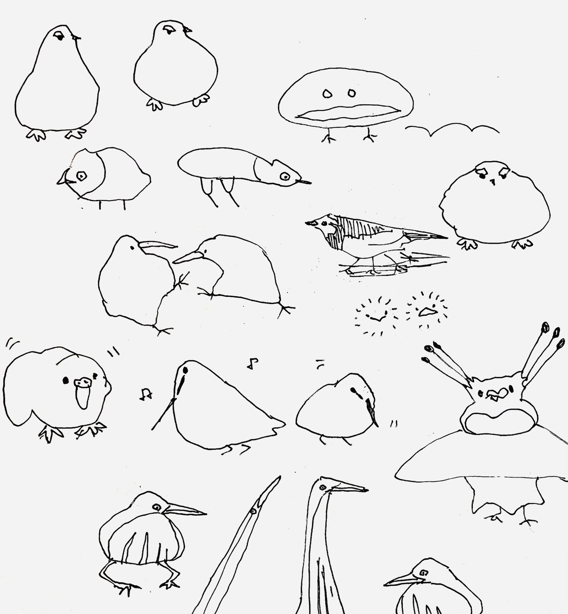 愉快なヤツら描いてたら1日が終わった
