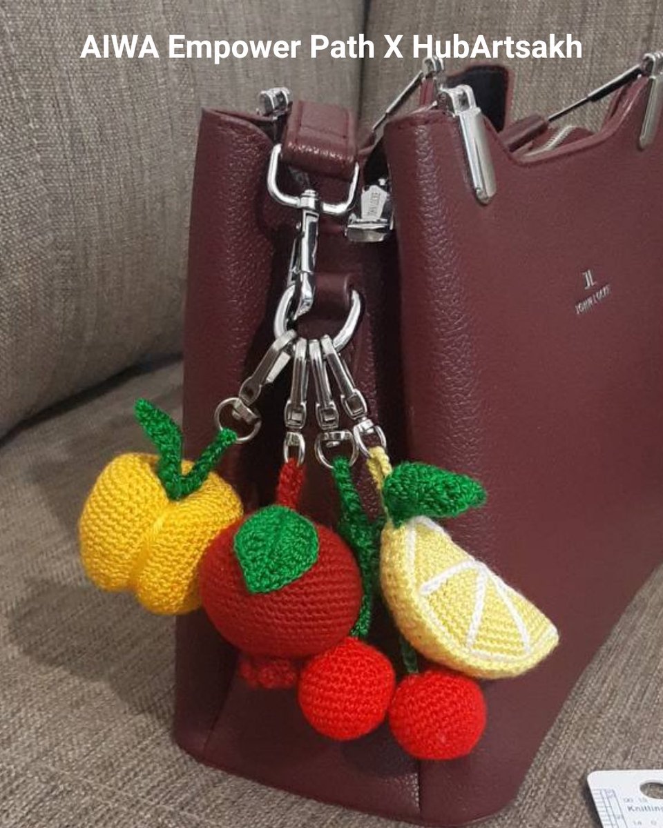 AIWAconnects's tweet photo. Through AIWA’s EmpowerPath program, women trained in textile production are turning their skills into income opportunities.
In collaboration with Hub Artsakh + HDIF, 3 women are now creating handcrafted bag charms.
From skill-building to sustainable income. 💛
#EmpowerPath #AIWA https://t.co/81lo5liXgr