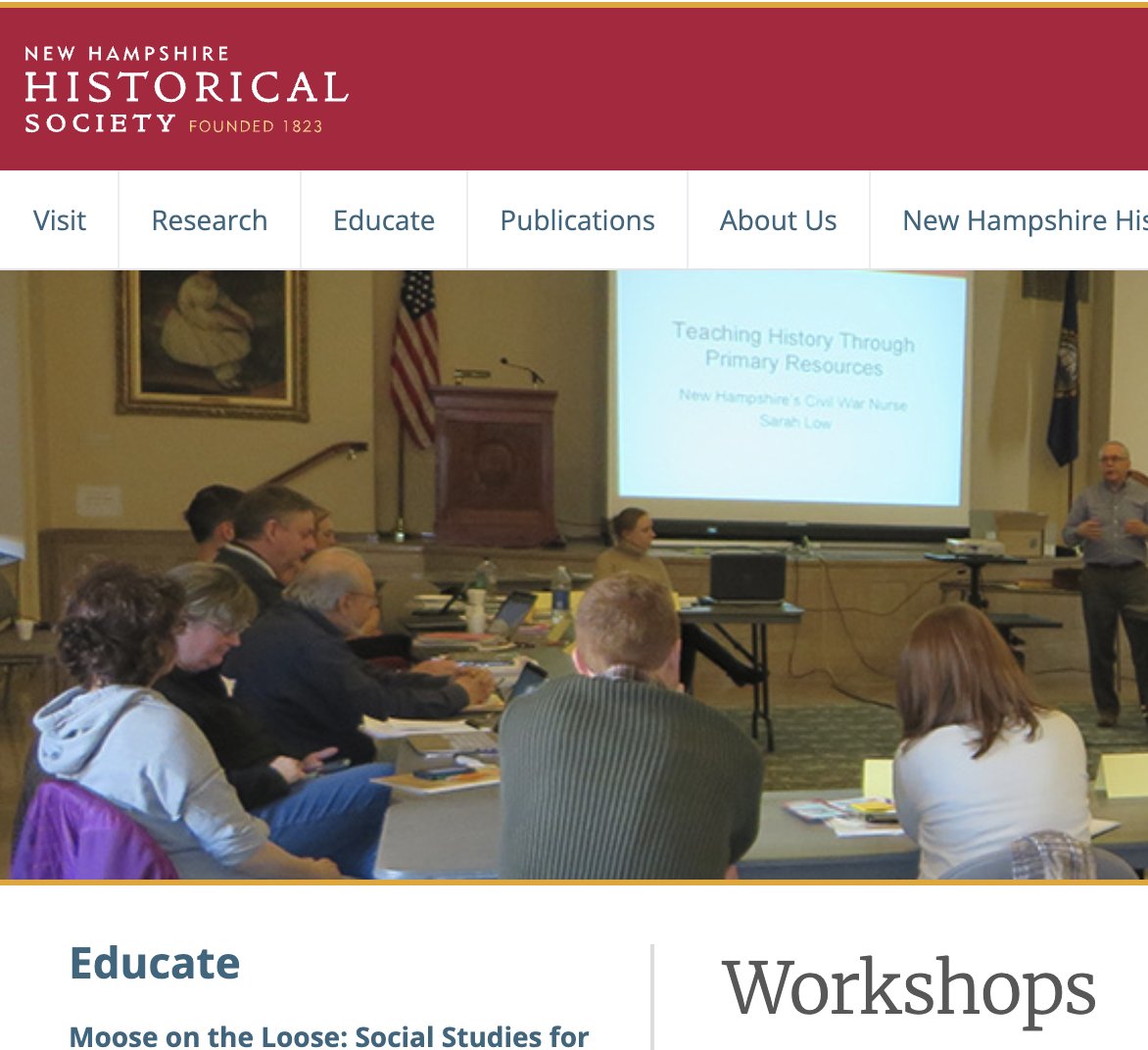 UVEIconnect's tweet photo. The New Hampshire Historical Society is offering a series of workshops this spring and summer ... There is no cost to teachers or administrators to attend.

https://t.co/oE1f5GCHmu https://t.co/fbKFSpGTJh