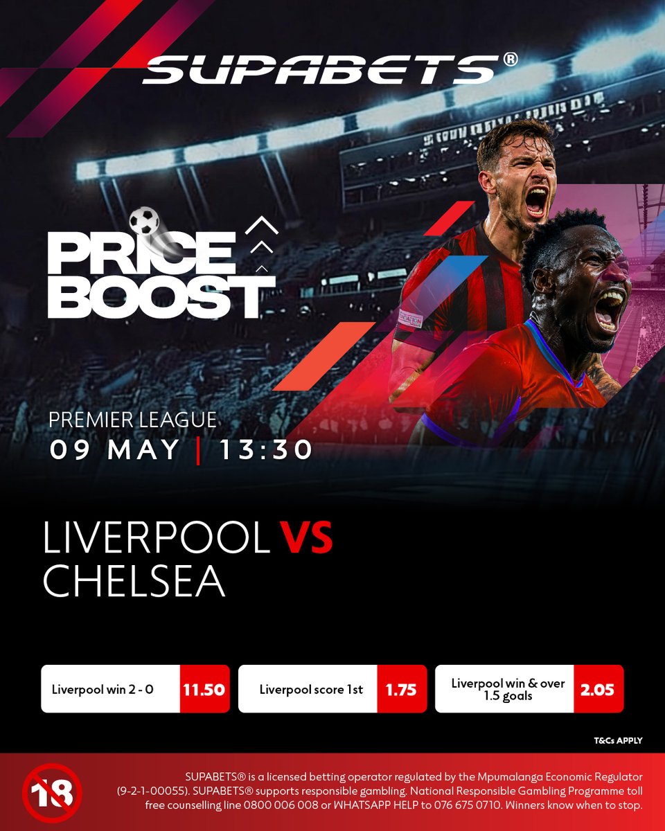 Supabets_mzansi's tweet photo. WILL THE BLUES BE ABLE TO GET ANYTHING FROM THIS GAME?😶‍🌫️⚽

FOLLOW THE BOOST🤨

🚀 https://t.co/9rgZgTciVD ✅

#PriceBoost #EPL #LIVCHE #Supabets

18+ / Bet Responsibly https://t.co/gwVs3wZKHX