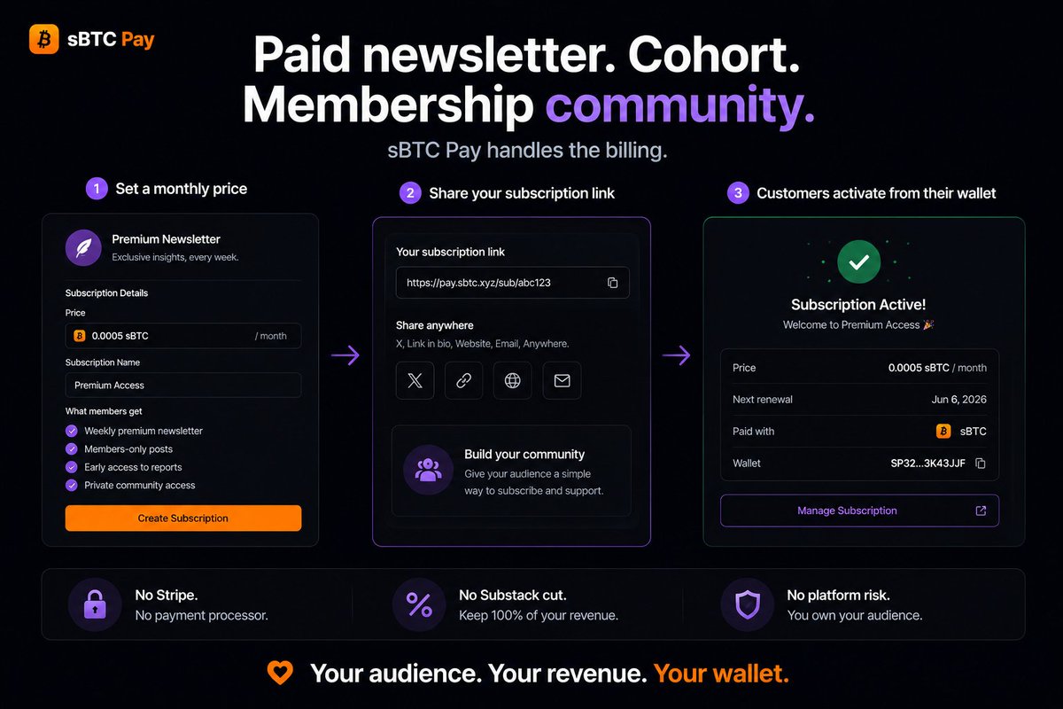 sBTC Pay tweet media